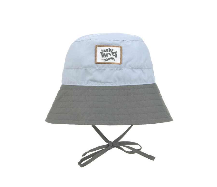 Sun Protection Fishing Hat sky blue/deep olive 19-36 mo.
