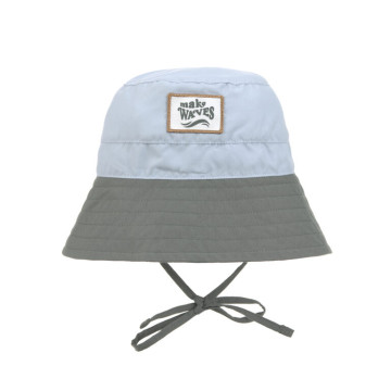 Sun Protection Fishing Hat sky blue/deep olive 19-36 mo.