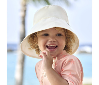 Sun Protection Long Neck Hat sea salt 07-18 mo.