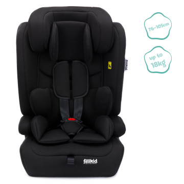 Fillikid Autosedačka Olli 76-150 cm black