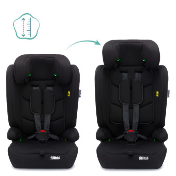 Fillikid Autosedačka Olli 76-150 cm black
