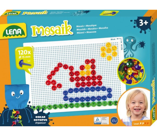 Mozaika klobouček 1,5cm krystal 120ks v krabici 33x24x3,5cm