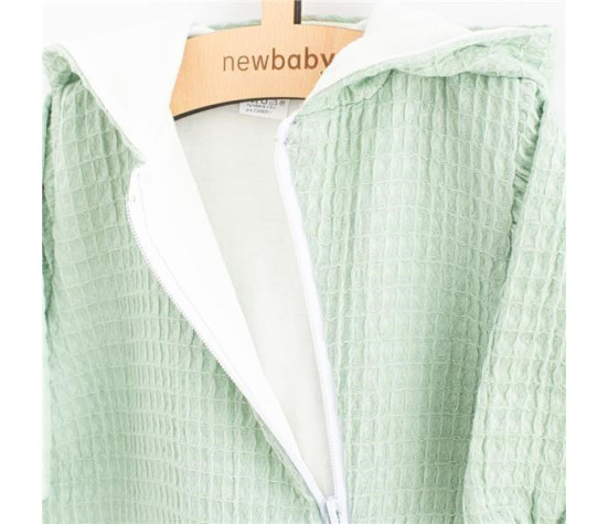 Kojenecký mušelínový overal s kapucí New Baby Comfort clothes šalvějová