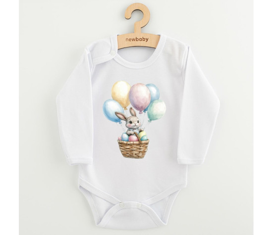 Dětské body s potiskem New Baby Králíček s balónky
