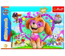 Puzzle Paw Patrol/Tlapková patrola třpytivé 100 dílků 48x34cm v krabici 33x23x4cm