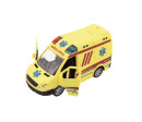 Auto ambulance plast 20cm na setrvačník na baterie se zvukem se světlem v krabici 26x15x12cm