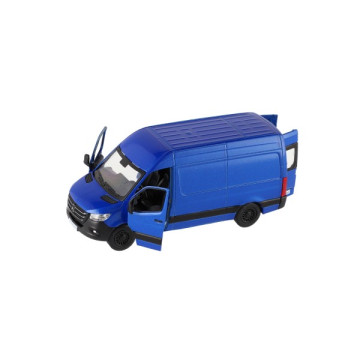 Auto/dodávka Kinsmart Mercedes-Benz Sprinter 1:48 kov/plast 13cm na zpětné nat. 3 barvy 12ks v boxu