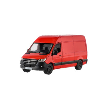 Auto/dodávka Kinsmart Mercedes-Benz Sprinter 1:48 kov/plast 13cm na zpětné nat. 3 barvy 12ks v boxu