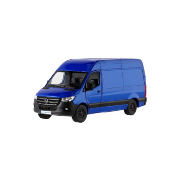 Auto/dodávka Kinsmart Mercedes-Benz Sprinter 1:48 kov/plast 13cm na zpětné nat. 3 barvy 12ks v boxu