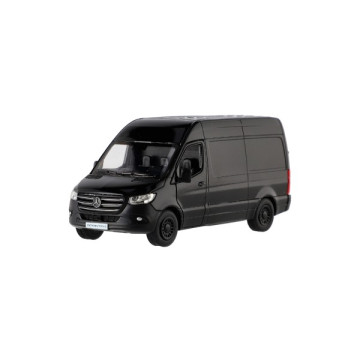 Auto/dodávka Kinsmart Mercedes-Benz Sprinter 1:48 kov/plast 13cm na zpětné nat. 3 barvy 12ks v boxu