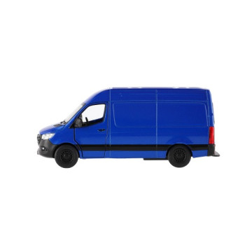 Auto/dodávka Kinsmart Mercedes-Benz Sprinter 1:48 kov/plast 13cm na zpětné nat. 3 barvy 12ks v boxu