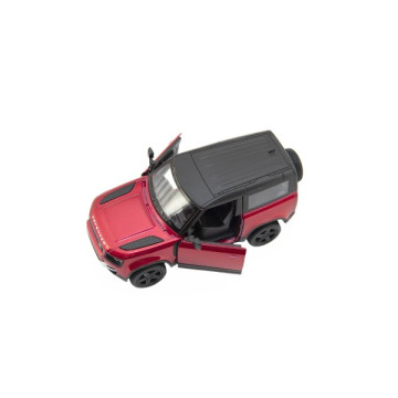 Auto Kinsmart Land Rover Defender 90 kov/plast 1:36 12,5cm na zpětné natažení 4 barvy 12ks v boxu