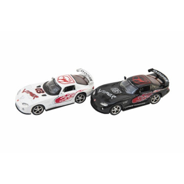 Auto Kinsmart Dodge Viper GTS-R 1:36 12,5cm kov/plast 4 barvy na zpětné natažení 12ks v boxu