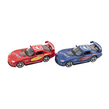 Auto Kinsmart Dodge Viper GTS-R 1:36 12,5cm kov/plast 4 barvy na zpětné natažení 12ks v boxu