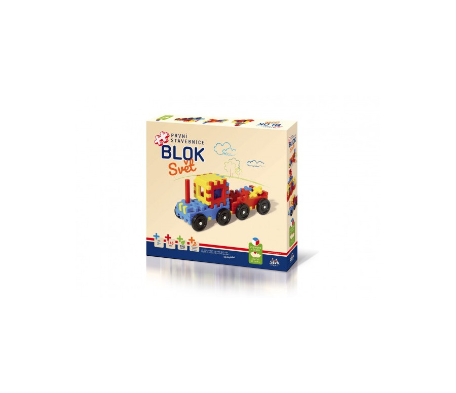 Stavebnice BLOK Svět plast 146ks v krabici 36x34x7cm