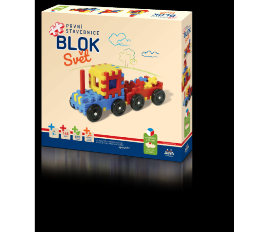 Stavebnice BLOK Svět plast 146ks v krabici 36x34x7cm