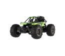 Auto RC buggy terénní zelené 22cm plast 2,4GHz na baterie + dobíjecí pack v krabici 32x16x18cm