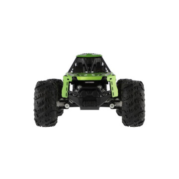 Auto RC buggy terénní zelené 22cm plast 2,4GHz na baterie + dobíjecí pack v krabici 32x16x18cm