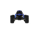 Auto RC buggy terénní modré 22cm plast 2,4GHz na baterie + dobíjecí pack v krabici 32x16x18cm