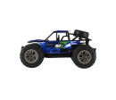 Auto RC buggy terénní modré 22cm plast 2,4GHz na baterie + dobíjecí pack v krabici 32x16x18cm