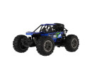 Auto RC buggy terénní modré 22cm plast 2,4GHz na baterie + dobíjecí pack v krabici 32x16x18cm