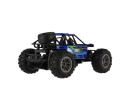 Auto RC buggy terénní modré 22cm plast 2,4GHz na baterie + dobíjecí pack v krabici 32x16x18cm