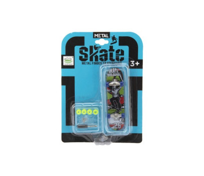 Skateboard prstový šroubovací plast 9cm s doplňky mix barev na kartě 12,5x17x3cm