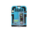 Skateboard prstový šroubovací plast 9cm s doplňky mix barev na kartě 12,5x17x3cm