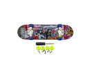 Skateboard prstový šroubovací plast 9cm s doplňky mix barev na kartě 12,5x17x3cm