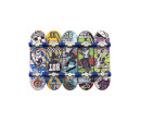 Skateboard prstový šroubovací plast 9cm s doplňky mix barev na kartě 12,5x17x3cm