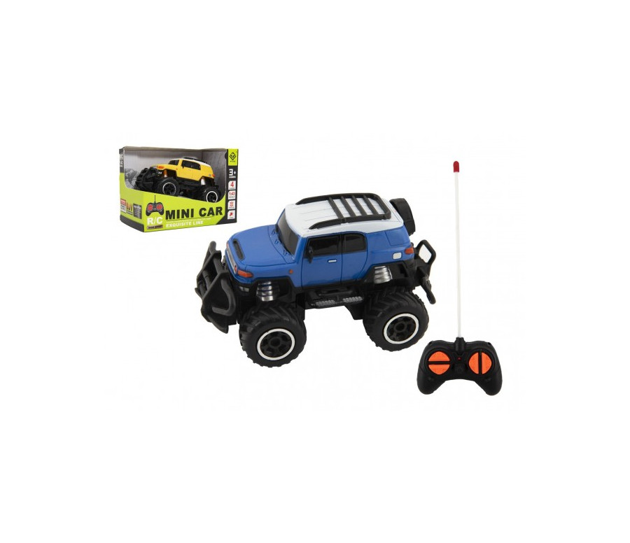 Auto RC mini SUV plast 14cm 27MHz na dálk. ovl. na bat. se světl. 2 barvy v krab. 16x12x10