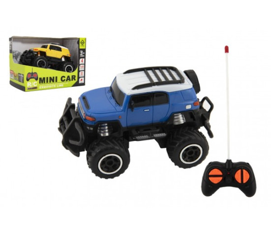 Auto RC mini SUV plast 14cm 27MHz na dálk. ovl. na bat. se světl. 2 barvy v krab. 16x12x10