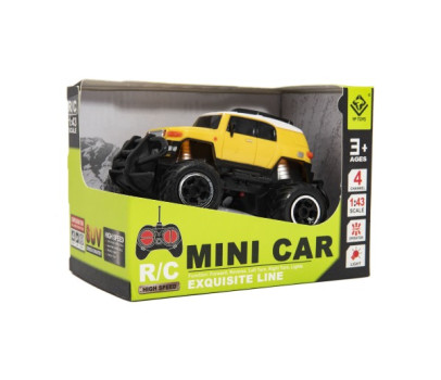 Auto RC mini SUV plast 14cm 27MHz na dálk. ovl. na bat. se světl. 2 barvy v krab. 16x12x10