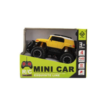 Auto RC mini SUV plast 14cm 27MHz na dálk. ovl. na bat. se světl. 2 barvy v krab. 16x12x10