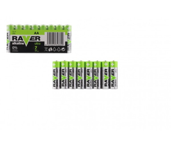 Baterie RAVER LR6/AA 1,5 V alkaline ultra 8ks ve fólii