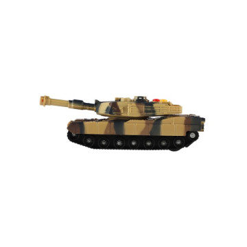 Tank plast 17cm na setrvačník na baterie se světlem se zvukem 2 barvy v krabici 20x11x9cm