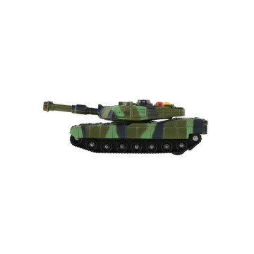 Tank plast 17cm na setrvačník na baterie se světlem se zvukem 2 barvy v krabici 20x11x9cm