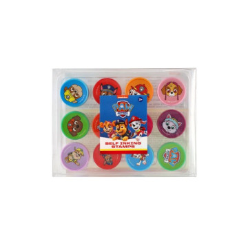 Razítka samobarvící 12ks plast Paw Patrol/Tlapková patrola v blistru 12x9cm 10ks v boxu