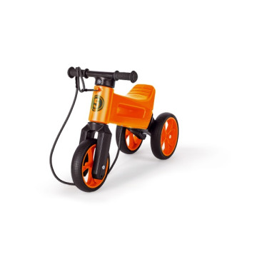 Odrážedlo FUNNY WHEELS Rider SuperSport oranž. 2v1+popruh, výš. sedla 28/30cm nos. 25kg 18m+ v sáčku