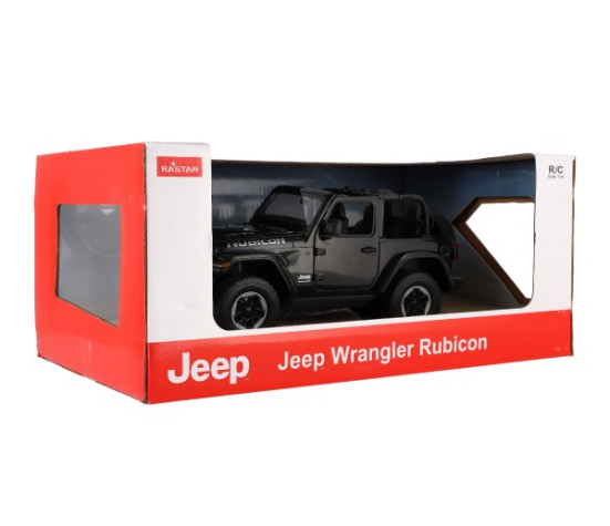 Auto RC Jeep Wrangler Rubicon RASTAR černý plast 29cm 2,4GHz na dálk. ovl. na bat. v krab. 44x19cm