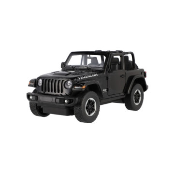 Auto RC Jeep Wrangler Rubicon RASTAR černý plast 29cm 2,4GHz na dálk. ovl. na bat. v krab. 44x19cm