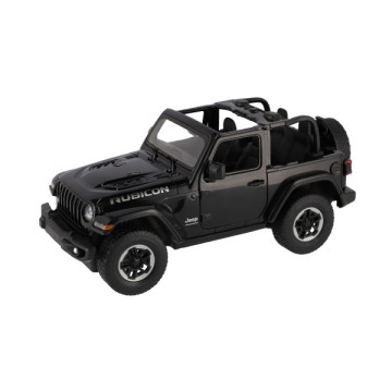 Auto RC Jeep Wrangler Rubicon RASTAR černý plast 29cm 2,4GHz na dálk. ovl. na bat. v krab. 44x19cm