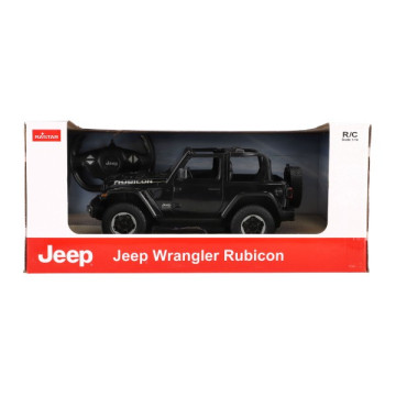 Auto RC Jeep Wrangler Rubicon RASTAR černý plast 29cm 2,4GHz na dálk. ovl. na bat. v krab. 44x19cm