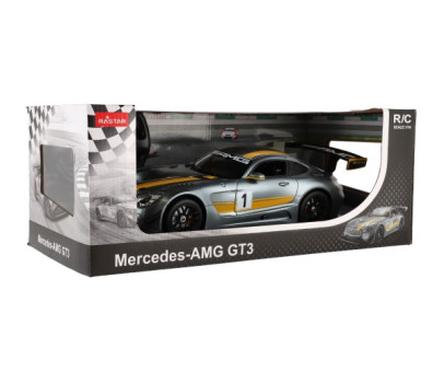 Auto RC Mercedes AMG GT3 RASTAR plast 35cm 2,4GHz na dálk. ovládání na baterie v krabici 44x18x23cm