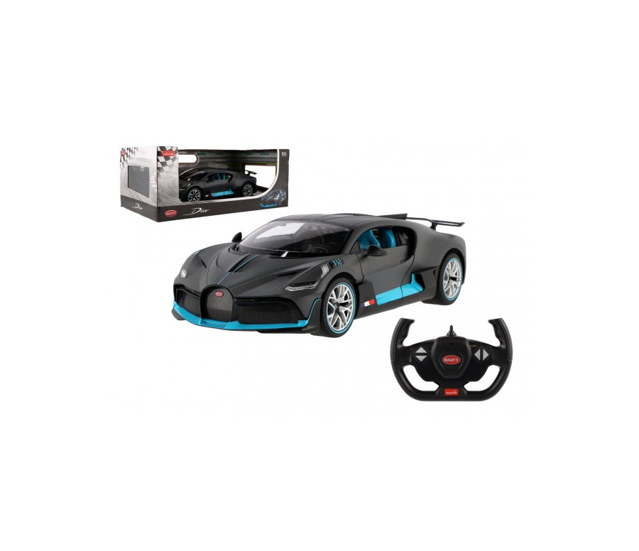 Auto RC Buggatti Divo RASTAR šedé plast 32cm 2,4GHz na dálk. ovládání na baterie v krabici 43x18cm