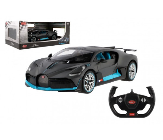 Auto RC Buggatti Divo RASTAR šedé plast 32cm 2,4GHz na dálk. ovládání na baterie v krabici 43x18cm