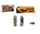 Skateboard prstový šroubovací 2ks plast 10cm s rampou s doplňky 2 barvy v krabičce 35x9x18cm