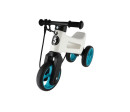 Odrážedlo FUNNY WHEELS Rider SuperSport bílé/tyrkys 2v1+popruh,výš.sedla28/30cm nos.25kg 18m+v krab.