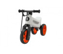 Odrážedlo FUNNY WHEELS Rider SuperSport bílé/oranž. 2v1+popruh,výš.sedla28/30cm nos.25kg 18m+v sáčku