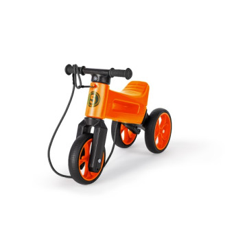 Odrážedlo FUNNY WHEELS Rider SuperSport oranž. 2v1+popruh, výš. sedla 28/30cm nos. 25kg 18m+ v krabi